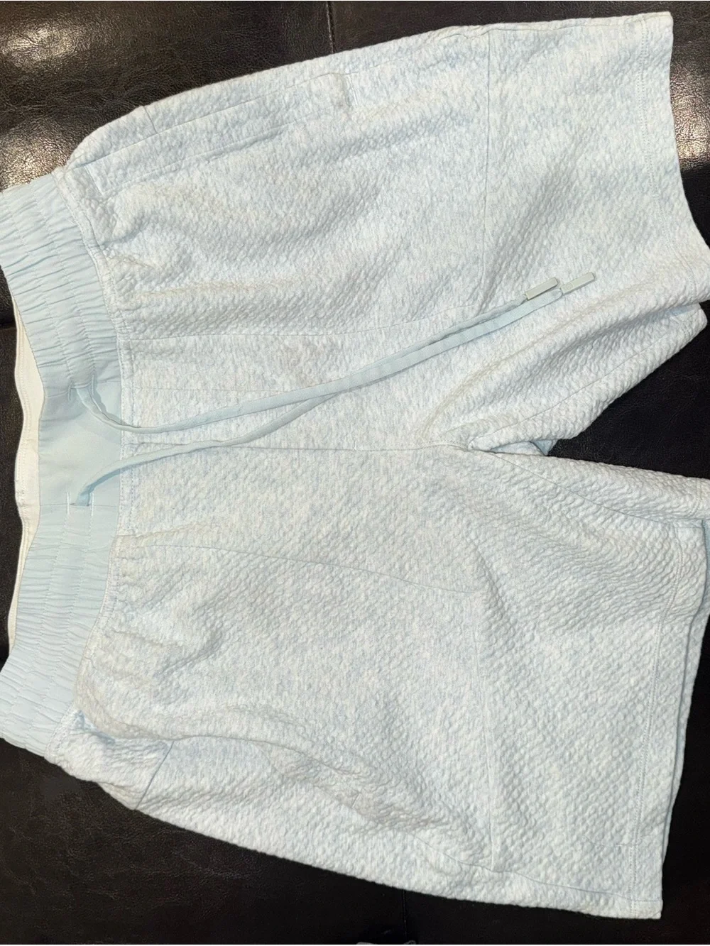 Men’s Lululemon at ease shorts aqua blue size M